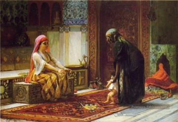 Mère et enfant arabe Frederick Arthur Bridgman Peinture à l'huile